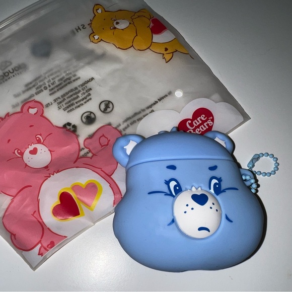 Care Bears Silicone Case for AirPods 1/2, grumpy bear, blue, NEW - Picture 3 of 5